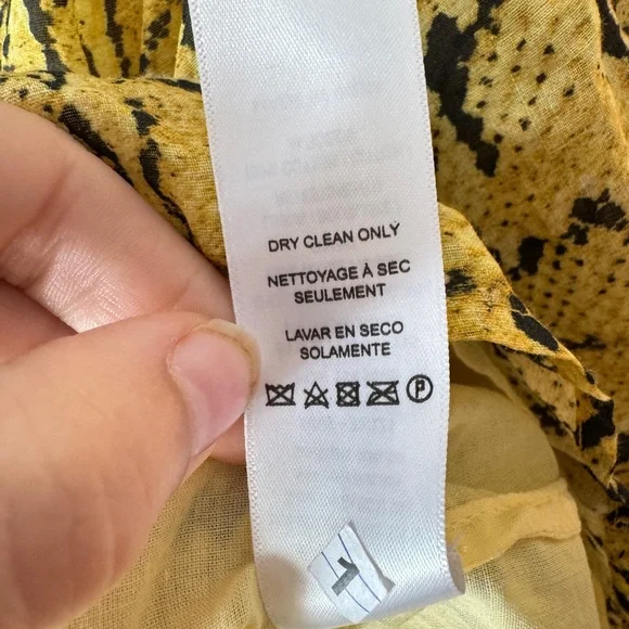 FRAME NWOT Off the Shoulder Billow Top in Python Yellow Size XS $445 MSRP - Picture 12 of 12